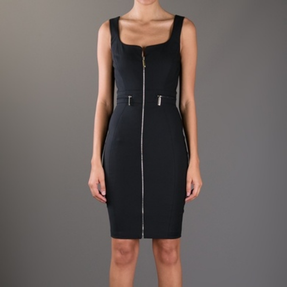 Elisabetta Franchi Midi Sleeveless Zipper Dress - Picture 7 of 8